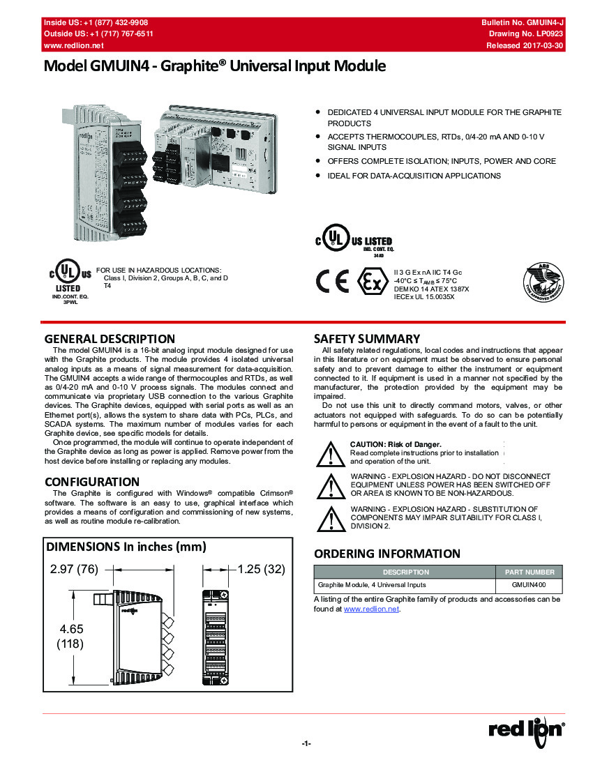 First Page Image of Universal Input Module Manual.pdf
